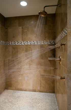 Shower plumbing by Pink Flamingo Plumbing