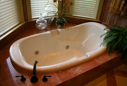 Bathtub plumbing by Pink Flamingo Plumbing.